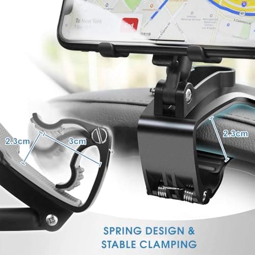 360 Degree Rotation Car Phone Holder Dashboard Mobile Phone Car Phone Mount for GPS and Smartphones from 4 to 7 Inches - Image 5