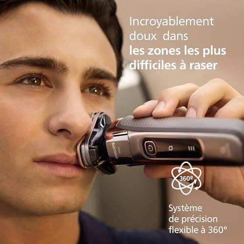Philips i9000 Wet and Dry Electric Shaver with Skin IQ Technology, Triple Lift & Cut System, SteelPrecision Blades 360 Dual Rotary Blades, Model X9002/30 - Image 7