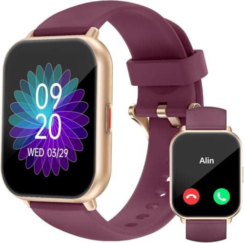 RUIMEN Women's Smart Watch Bluetooth Call Multiple Sports Modes Smart Notifications Menstrual Cycle Monitoring Music Control Personalized Watch Dial Purple - Image 3