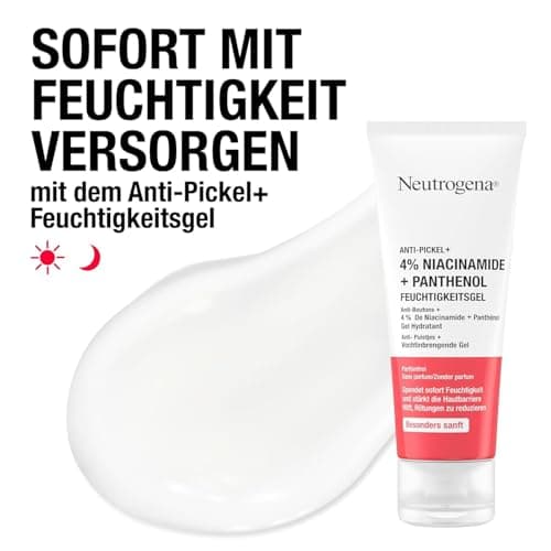 Neutrogena | Anti-Pimple Moisturising Gel + 4% Niacinamide + Panthenol (50ml) - Anti-pimple Face Care for Dry and Irritated Skin - Moisturizing Cream Fragrance Free and No Dyes (Pack of 2) - Image 3