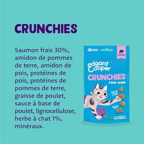 Edgard & Cooper Cat Treats, Salmon Crunchies (1x50g), Grain Free, Rich in Fresh Meat, with Catnip, Natural Ingredients, No Sugar Added - Image 7