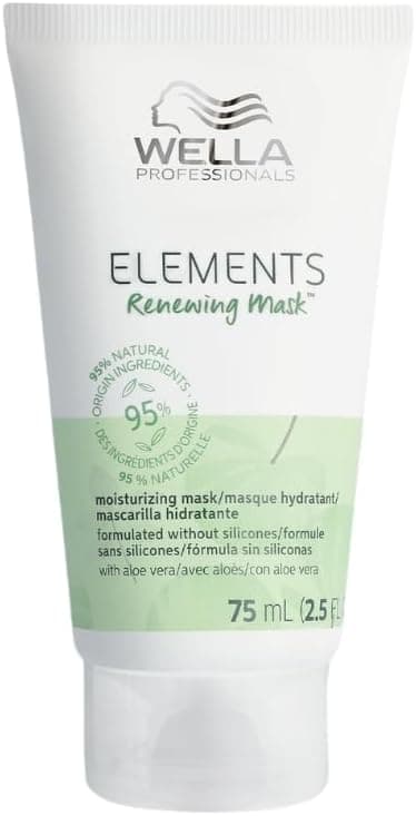 Wella Professionals Elements Renewing Mask - Repair Mask for Dry and Broken Hair - Hair Treatment with Antioxidants and Olive Essence for Shine and Softness, 75 ml - Image 1