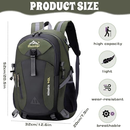 Lightweight Hiking Backpack 40L Polyester Travel Trekking Backpack for Women Men Outdoor Sports Camping Climbing Skiing Cycling - Image 3