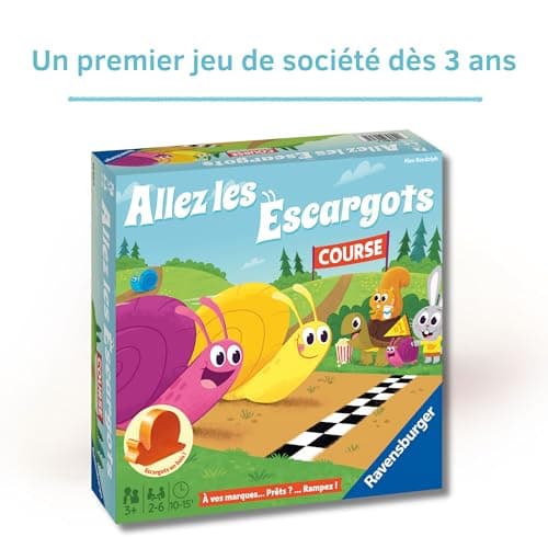 Ravensburger - Allez Les Escargots - Board Game 3 Years and Up - Snails Race - 2 to 6 Players - 20617 - French Version - Image 7
