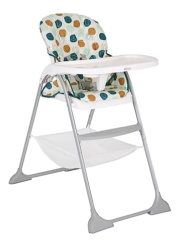 Graco SnackEase Quick Folding High Chair, 6 Months to Approximately 3 Years (Max. 15 kg), Lightweight, Washable, One-Handed Quick Folding, Multi-Colour, Organza - Image 2