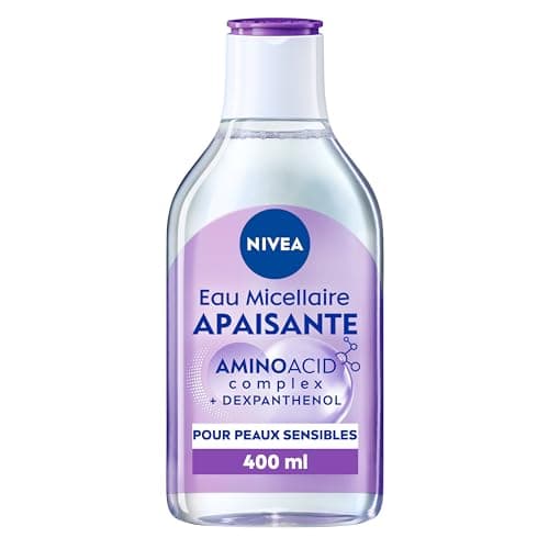 NIVEA MicellAIR SKIN BREATHE Eau Micellaire Peaux Sensibles (1 x 400 ml), démaquillant 3 en 1 sans parfum ni colorant, nettoyant visage, yeux & lèvres - Image 3