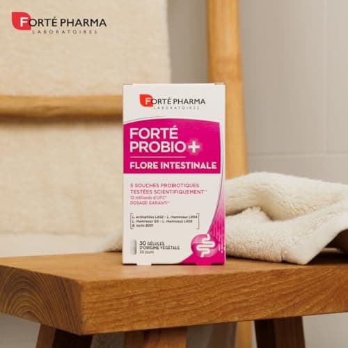 Forté Pharma - Forté Probio+ Intestinal Flora - Food supplement - Probiotic strains, intestinal comfort - Lactobacillus rhamnosus - Gastro-resistant capsules - 30 capsules, 1/day - Image 5