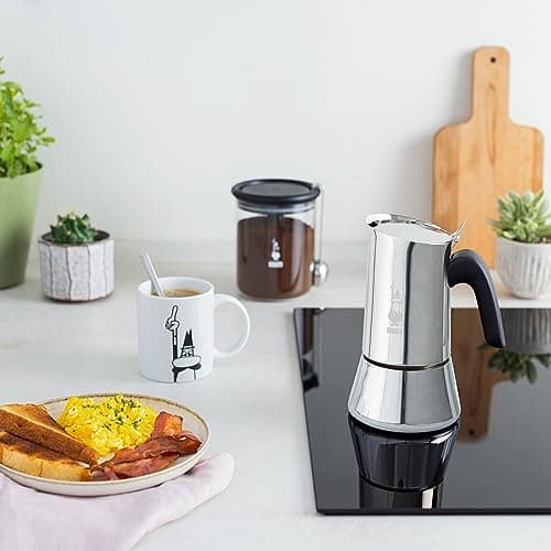 Bialetti - New Venus Induction Italian Espresso Machine in Stainless Steel, Suitable for All Types of Plates, 4 Coffee Cups (170ml), Silver, Silver - Image 6