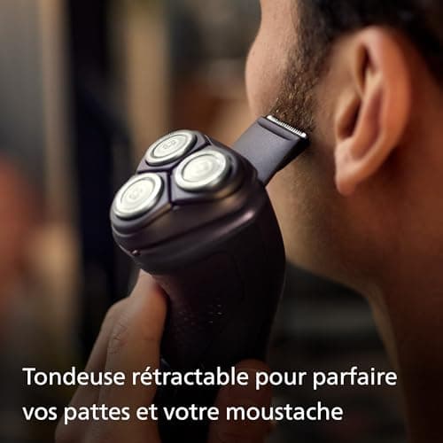 Philips Electric Shaver Series 3000x -rasoir électrique Wet & Dry ,couleur Bleu celeste, avec technologie SkinProtect, tondeuse rétractable, rasoir ergonomique pour hommes -inclus rasoir nasal - Image 8