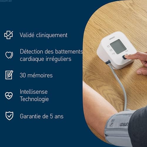 OMRON M1 Basic Automatic Arm Blood Pressure Device Clinically Validated Cuff Blood Pressure Monitor Arm with Armband 22-32 cm, One-Touch Measurement - Image 5