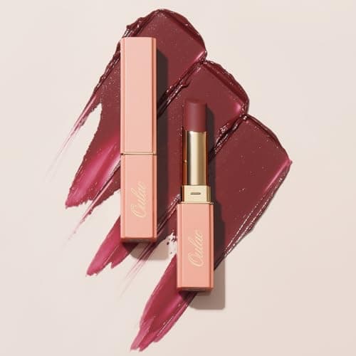 Oulac Rouge à Lèvres Satiné Mat - Burdeos lèvre, Fini Satin Mat, Couleur Intense - Texture Douce et Glissante, Tenue Longue, Sans transfert, Hydratant, Maquillage Lèvres, Végan, 4,3g SG13 Burgundy - Image 7