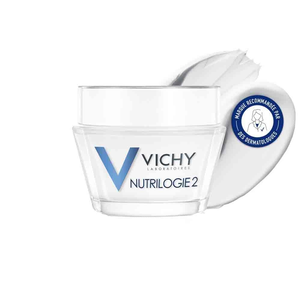 Vichy, Nutrilogie 2, Soin Profond Peau Sèche, Apaise Immédiatement les Sensations de Tiraillements et d'Inconforts, Efficacité 24H, Toucher Non Gras, 50 ml - Image 6