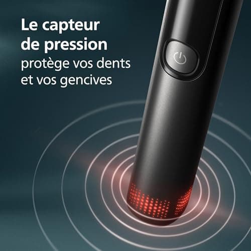 Brosse à dents électrique Philips Sonicare AdvancedClean série limitée – écran intelligent, capteur de pression, tête de brosse de rechange, 5 modes de brossage et SmarTimer, noir, modèle HX3792/11 - Image 6
