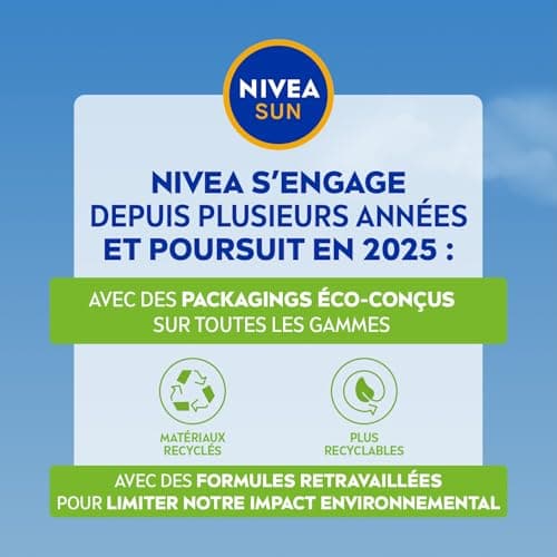 NIVEA SUN Crème solaire UV VISAGE Essentiels FPS 30 (1 x 50 ml), Protection anti UV hydratante, Écran solaire anti UVA/UVB pour tous types de peaux - Image 7