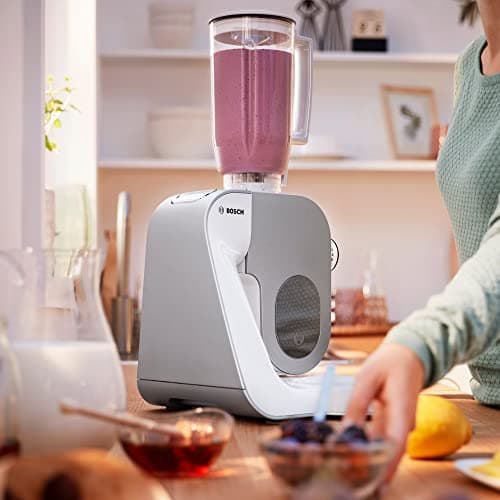 BOSCH MUM58W20 Series 4, Extra Powerful Motor Pastry Processor, 3D Planetary Movement, Mixing Bowl, 7 Speeds + Turbo, 1000 W, White/Silver - Image 8