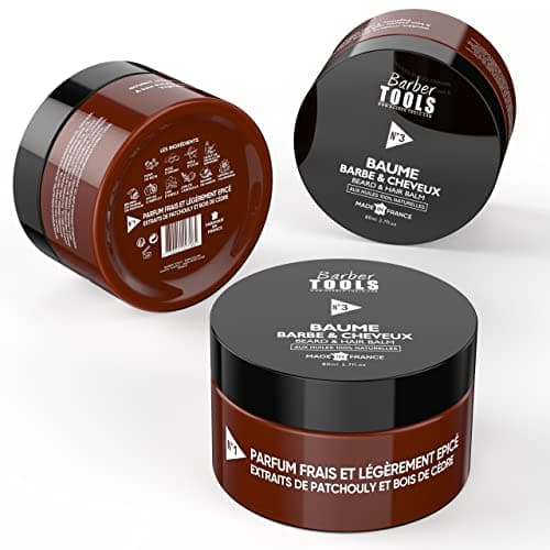Beard & Hair Balm | No 3 | With 100% Natural Oils – Made in France – Nourishes, Hydrates, Structure, Based on 2 waxes, 2 butters, 5 vegetable oils, 2 essential oils, Vitamin E (80 ml) - Image 4