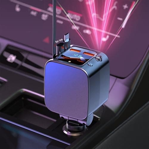 Car Charger With Star Light - 2 USB Ports Quick Charge Auto Accessories With Stellar Light - Mobile Phone Chargers For Car - For Camping Car Truck Travel Work A - Image 4