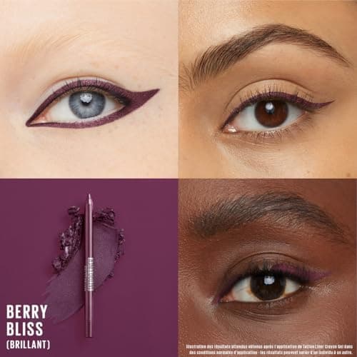 Maybelline New York - Crayon Gel Yeux Effet Tatouage - Waterproof & Tenue 36h - Tattoo Liner - Teinte : Burgundy Bliss - Image 7