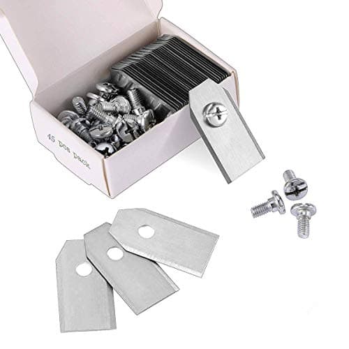 45 x Titanium Knife Blades for All Husqvarn/Automower/Yardforce/Gardena Robotic Trimmer (3g-0.75mm) with 45 Screws, Replacement Blades for Models 105,310,315,320,420,430x,r40i - Image 2