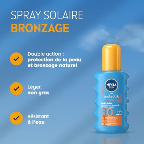 NIVEA SUN Spray solaire activateur de bronzage Protect & Bronze FPS 30 (1 x 200 ml), huile solaire avec protection UVA/UVB pour un hâle naturellement bronzé - Image 3