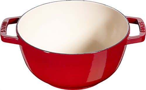 STAUB Cast Iron Fondue Set with 6 Fondue Forks, for Savoyard, Burgundy and Chocolate Fondue, Diameter 18 cm, Cherry - Image 4
