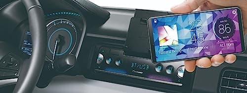 Pioneer SPH-20DAB Car Radio with Built-In Smartphone Holder, 1 DIN Format, FM/DAB+ Radios, USB, Bluetooth, Multi-Colour, "Pioneer Smart Sync" App - Image 3