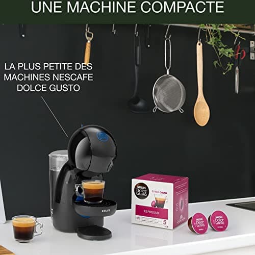 Krups Nescafé Dolce Gusto Coffee Capsule Machine, Pressure 15 Bars, Coffee Pod Machine, Cold or Hot Multi-Drinks, Intuitive, Compact, Eco Fashion, Piccolo XS Noire YY4202FD - Image 3