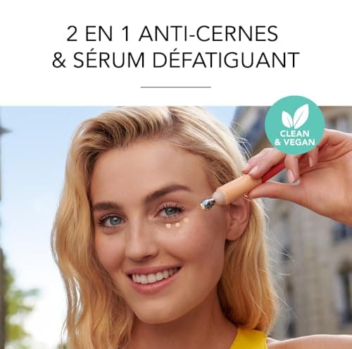 Sérum correcteur 2-en-1 Bourjois Healthy Mix, lisse les rides et les ridules au fil du temps, rafraîchit le contour des yeux, caféine, vitamine C, E et B5, applicateur rafraîchissant, Ivory, 13 ml - Image 6