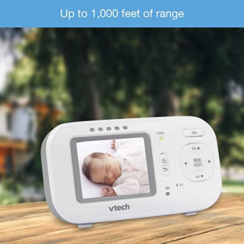 VTech VM320 2.4 Inch Digital Video Full Color Baby Monitor with Automatic Night Vision White - Image 6