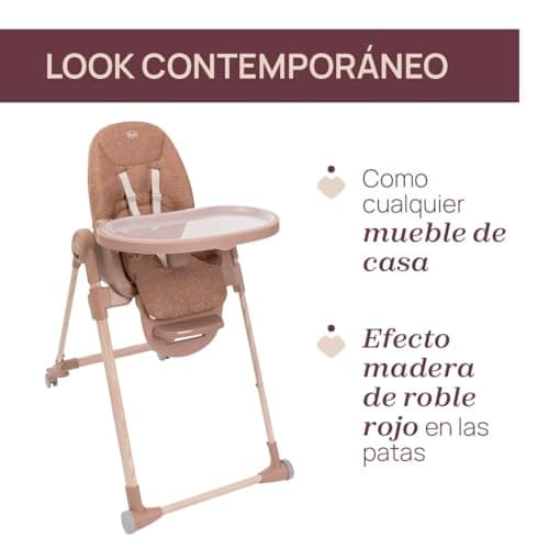 Chicco Polly Armonia Baby Highchair, Evolutionary for Children from 0 Months to 40 kg, 9 Levels of Height, 3 Tilt Positions, Adjustable Footrest, Compact Folding, 4 Wheels, Red - Image 5