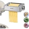 KitchenAid Pasta Maker Accessory Metal Pasta Maker Accessory 3 in 1 Accessory for KitchenAid Pastry Processor 8 Levels Adjustable Thickness - Image 2