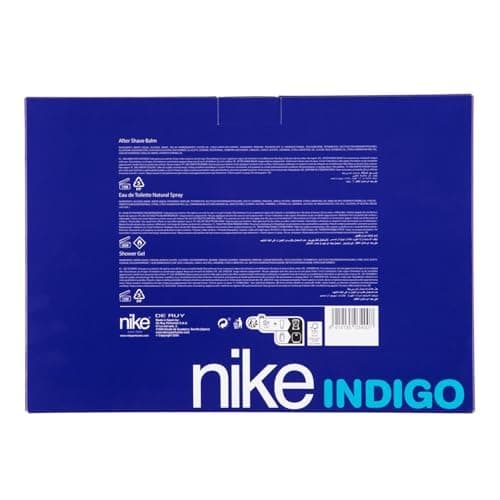 NIKE - Eau de Cologne Indigo 100 ml + Gel Bain 75 ml + Après-Rasage 75 ml, Coffret Homme, Eau de Toilette Naturelle et Masculine, Arôme Boisé Fruité, Parfum Jeune, Captivant et Longue Durée - Image 6