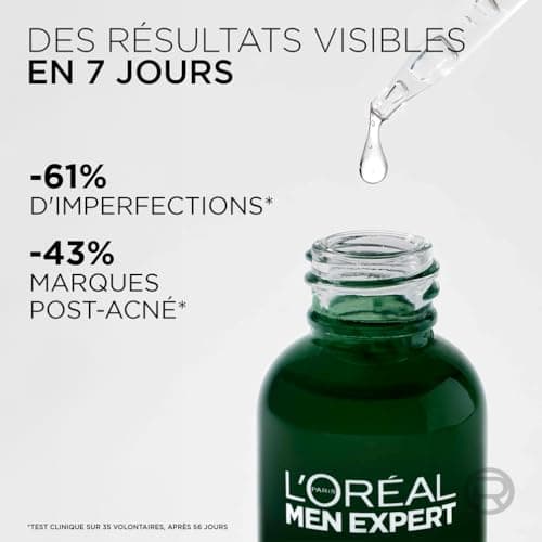 L'Oréal Men Expert - Sérum Anti-Imperfections - Élimine les Imperfections et Marques Post-Acné - Enrichi en Niacinamide et Acide Salicylique - Derma Control - 30 ml - Image 5