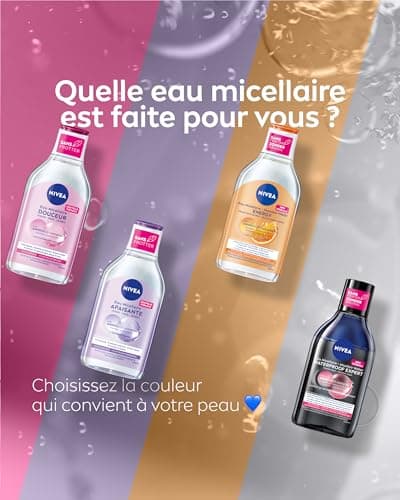 NIVEA - Eau Micellaire Biphase Rose Care - Efficacité Waterproof - Visage, Yeux, Lèvres - Nettoie, Tonifie & Purifie - Peau Fraîche & Hydratée - Eau De Rose Bio - Tous Types De Peaux - 400 ml - Image 7
