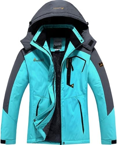 BenBoy Women's Warm Ski Jacket Waterproof Mountain Coat Winter Windproof Outdoor Jacket with Hood Softshell Fleece Jacket Trekking Hiking - Image 2