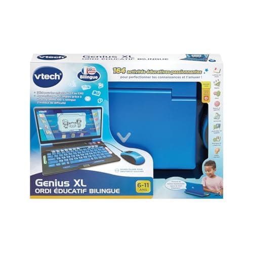 VTech - Genius XL Blue Bilingual Educational Computer - Children's Computer with LCD Screen, AZERTY Keyboard, Mouse and 164 Educational Games - CP to CM2 - Gift for Children from 6 Years Old - Content - Image 8