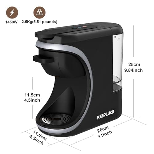 ST-551 3-in-1 Coffee Machine for Nespresso Original/Dolce Gusto and Ground Coffee, Water Tank with 600ml Capacity - Image 7