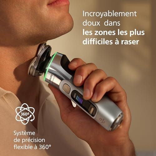 Philips i9000 Prestige Ultra Shaver, 100% Waterproof Electric Shaver, Skin IQ Pro Technology, Triple Lift & Cut System, 360 Rotating NanoTech Precision Blades, 5 Shaving Modes, XP9404/38 - Image 7