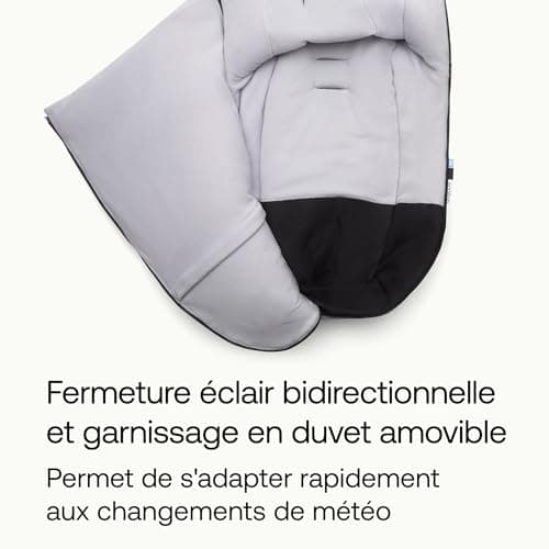 Bugaboo Winter Footmuff - Essential Accessory for Pushchair with Hood, Shoe Protector and Two-Way Zip - Grey Mist - Image 6