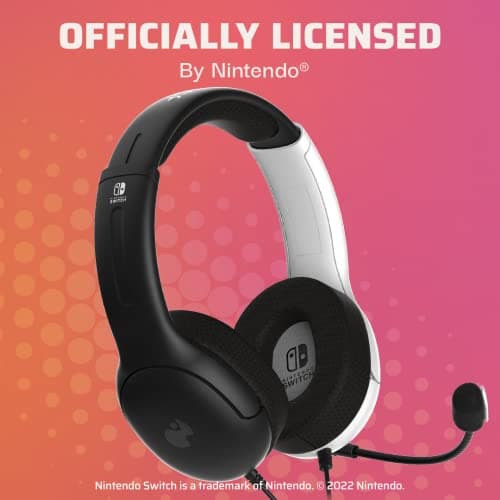 Pdp Gaming Lvl40 Stereo Casque avec Mic pour Nintendo Switch - Pc, Ipad, Mac, laptop Compatible - Noise Cancelling Microphone, Lightweight, Soft Compourt On Ear Headphones, 3.5 Mm Jack - Noir-Blanc - Image 6