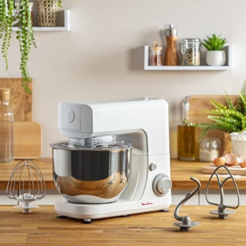 MOULINEX Essential Pastry Robot 800 W 6 Speed Stainless Steel Bowl 4.8 L Pastry Kit Whisk Kneader Mixer QA150110 - Image 3