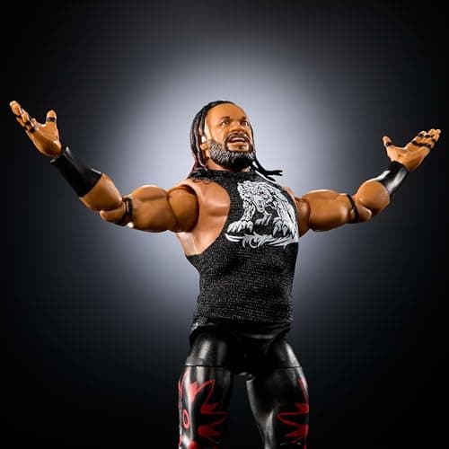 Mattel WWE Elite Action Figure & Accessories, Series #118, 6-inch Collectible Jacob Fatu with 25 Joint Points & Swappable Hands, Various Colours - Image 4