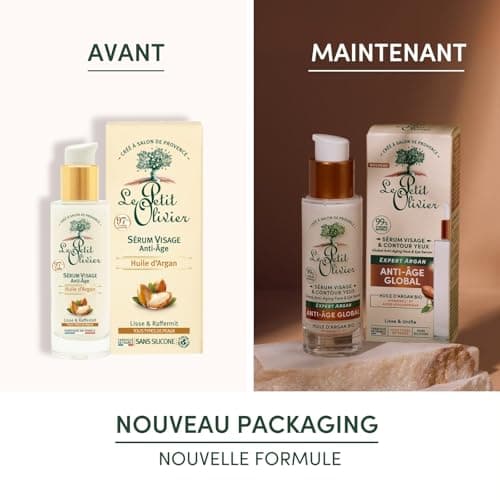LE PETIT OLIVIER - Sérum Visage & Contour des Yeux Anti-Âge - Huile d'Argan, Vitamine C & Acide Hyaluronique- Lisse & Unifie- Tous Types De Peaux - 99% D'Origine Naturelle - Fabriqué en France - 30 ml - Image 8
