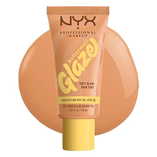 NYX Professional Makeup - Fond de Teint Hydratant SPF30 - Tenue Longue Durée Jusqu'à 12h - 93% d'Ingrédients Soin - Formule Vegan - Buttermelt Glaze Tint - Teinte : Vanilla Bean Butta - 30ml - Image 3