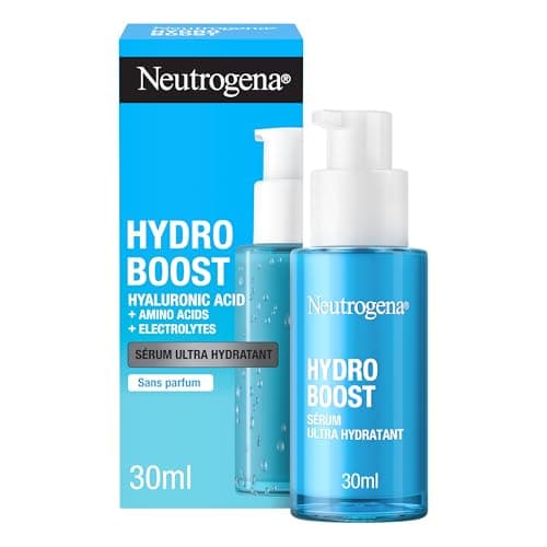 Neutrogena – Sérum Ultra Hydratant Hydro Boost (flacon-pompe de 30 ml) – Soin pour le visage à l'acide hyaluronique, acides aminés et électrolytes – Sérum léger à absorption rapide - Image 2