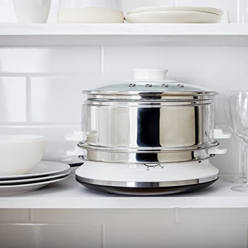 Tefal, Steamer, Healthy Cooking, Stainless Steel Bowls, Stackable, Timer, Auto Shut-off, Dishwasher Safe Parts, Convenient Series, VC145130 - Image 4