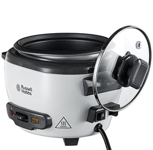 Russell Hobbs Rice Cooker [Mini] Slow Cooker (0.4L, 2 Servings, Also Ideal for Vegetables/Fish etc., Rice Spoon & Measuring Cup Incl., Warmer, Removable Washable Non-Stick Bowl) 27020-56 - Image 3