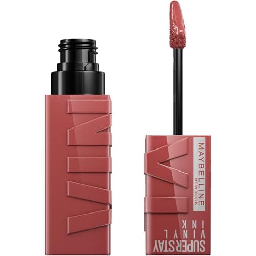 Maybelline New York - Liquid Lipstick - Glossy Vinyl Effect - Long-lasting - SuperStay Vinyl Ink Nude Shock - Shade : Peppy (115) - Image 4