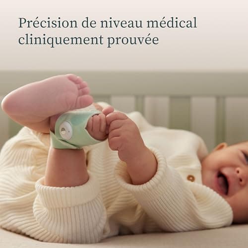 Owlet® Dream Duo 2 Système de surveillance intelligent pour bébé : Dream Sock® & Owlet Cam 2- Suivi du pouls et de l'oxygène et vidéo HD - Mint - Image 7