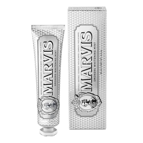 Marvis Dentifrice blanchissant pour fumeurs, Menthe, 85 ml, Favorise le blanchiment naturel des dents, Dentifrice anti-plaque & fraîcheur longue durée - Image 3